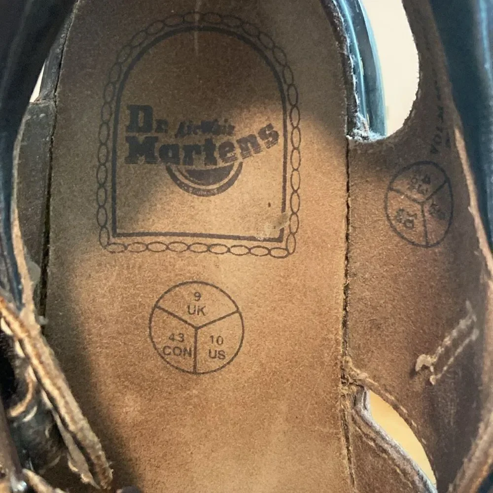 Dr. Martens Brown Leather Vintage Y2K 9064 Men's Airwair Chunky Sandal Size 10